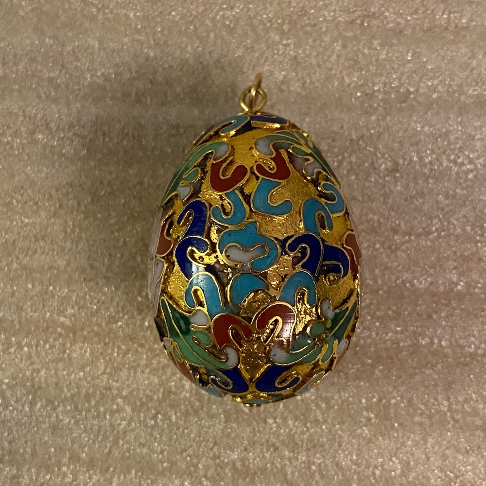 Colorful Enamel Egg Pendant